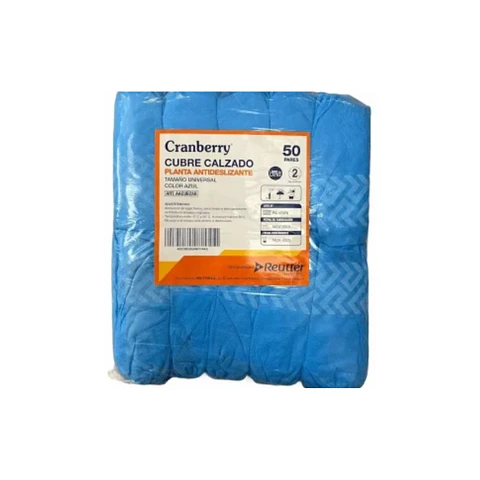 Cubre Calzado De Tela Con Antideslizante (100 Un) - Cranberry