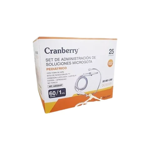 Bajada De Suero Microgota 60/1ml  25 Und - Cranberry
