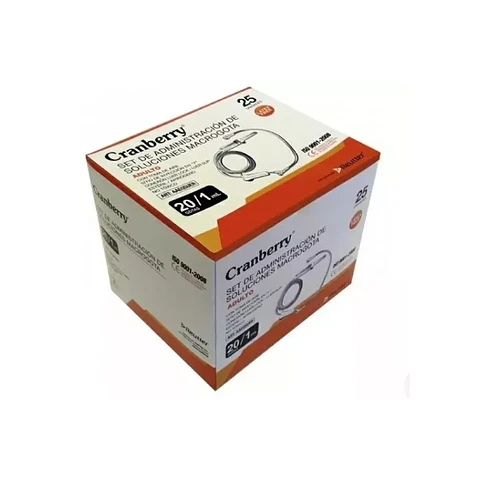 Bajada De Suero Macrogota 20/1ml 25 Und - Cranberry