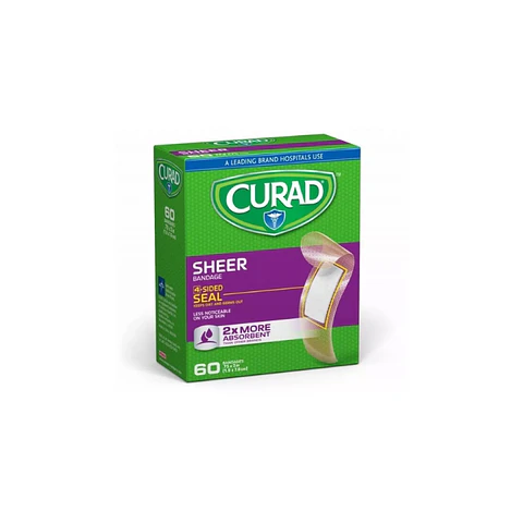 Parche Curita Adeshivo Transparente 60 Und - Curad