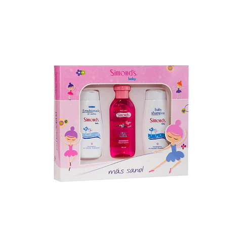 Estuche Colonia Rosada, Emulsionado y Shampoo - Simonds