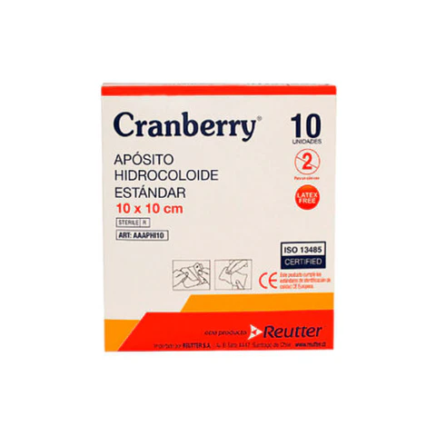 Aposito Hidrocoloide Estandar 10x10cm 10Und - Cranberry 