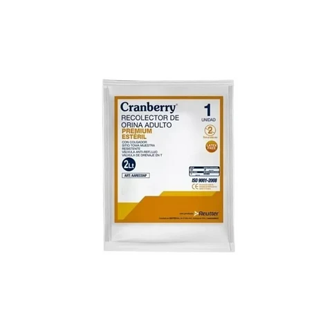 Recolector de Orina Adulto Premium Esteril -  Cranberry