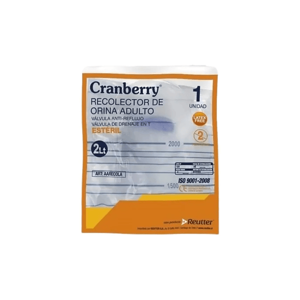 Recolector de Orina Adulto Esteril -  Cranberry