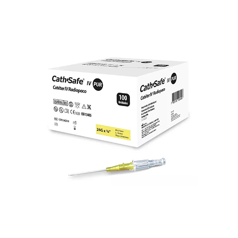 Branula Cateter Intravenoso Radiopaco 24g x 3/4" 50 Und - LBF