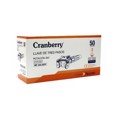 Llave 3 Pasos Rotación 360° Caja 50 Un - Cranberry