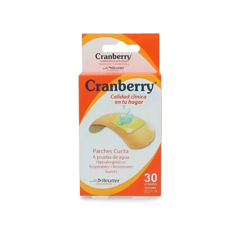 Parche Curitas Resistente al Agua 30 Unidades - Cranberry