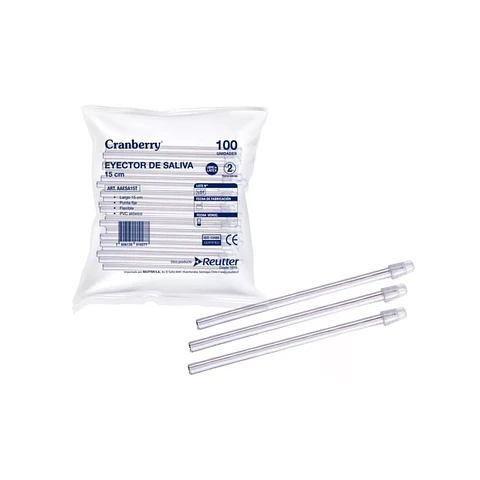 Eyector De Saliva 15 Cm. Transparente