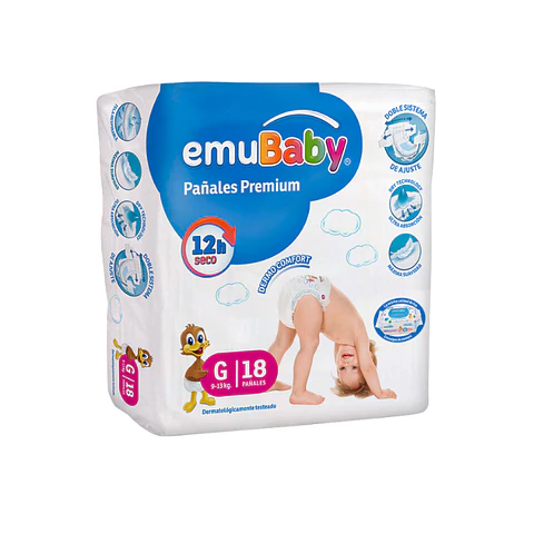 Pañal Infantil Premium Talla G  x 18 Und - Emubaby