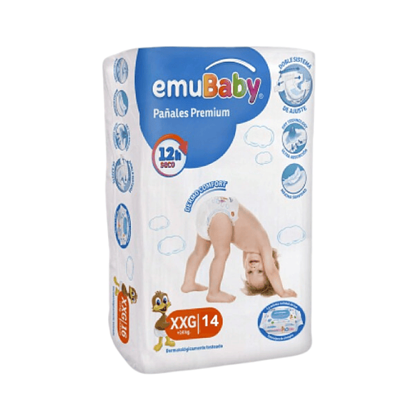 Pañal Infantil Premium Talla XXG x 18 Und - Emubaby