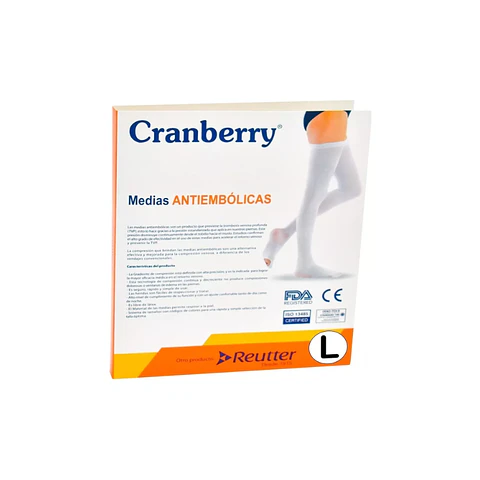 Medias Antiembolicas Talla L - Cranberry