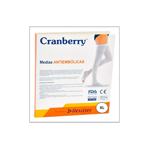 Medias Antiembolicas Talla XL - Cranberry