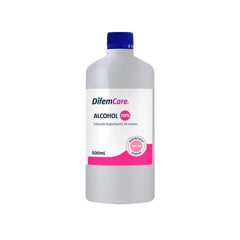 Alcohol Higienizante de Manos 70°  500 ML - Difem-
