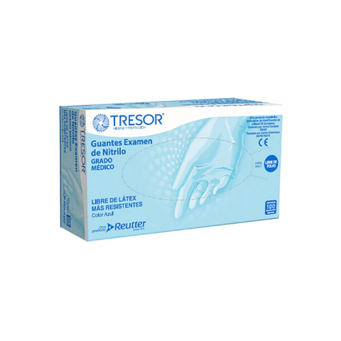 Guantes de Nitrilo Caja 50 Pares Talla M - Tresor