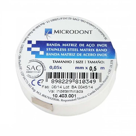 BANDA MATRIZ 7MM X 3MTS MICRODONT