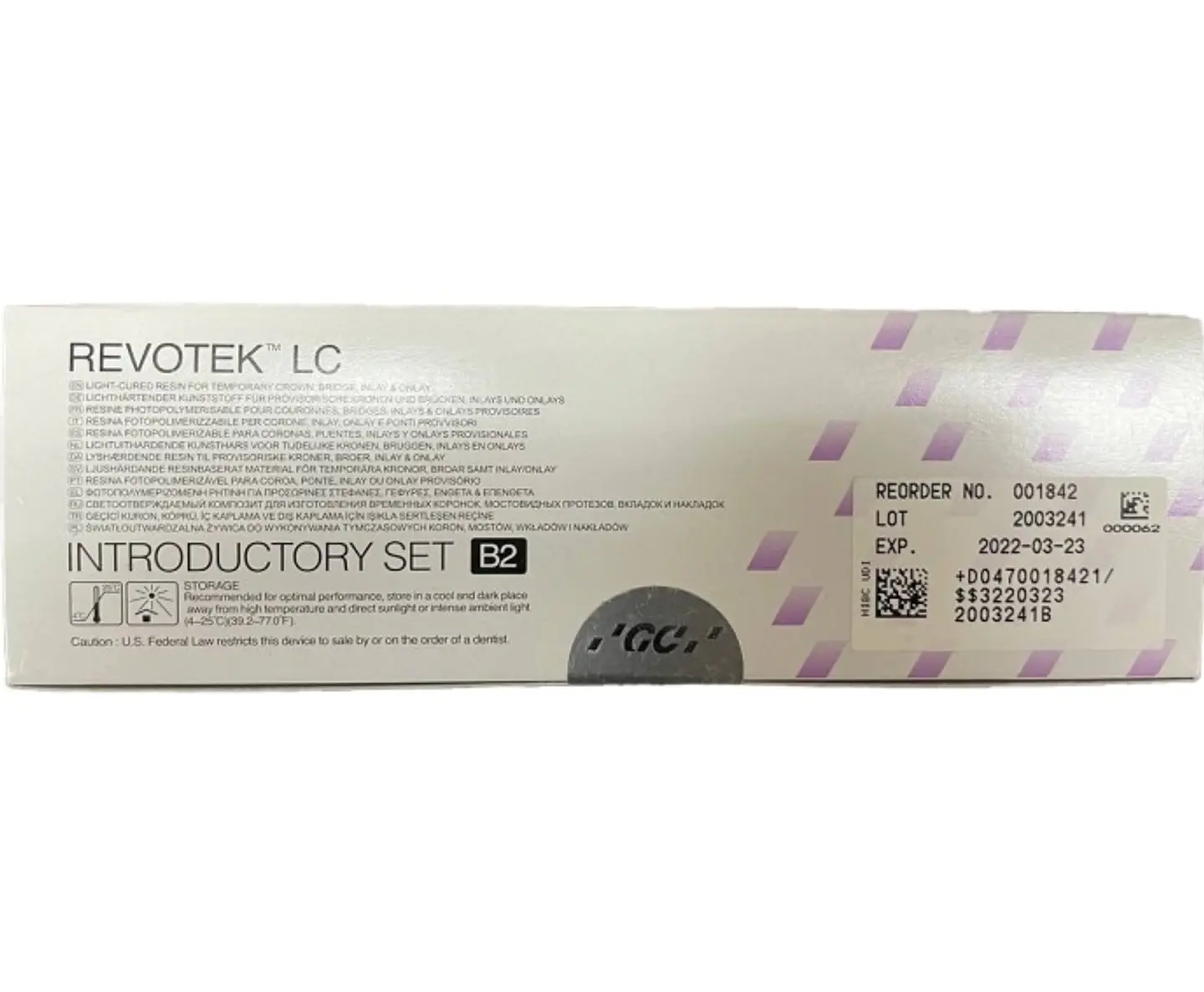 RESINA PROVISORIA REVOTEK LC INTRO KIT 16 G GC 1