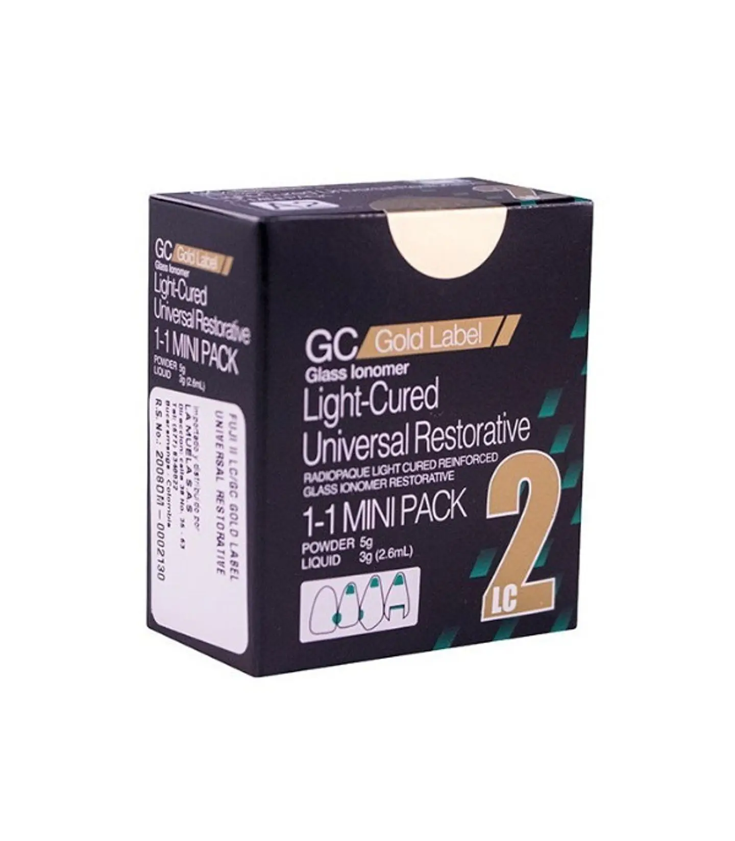CEMENTO DE OBSTURACION GC GOLD LABEL 2LC COLOR A2 1