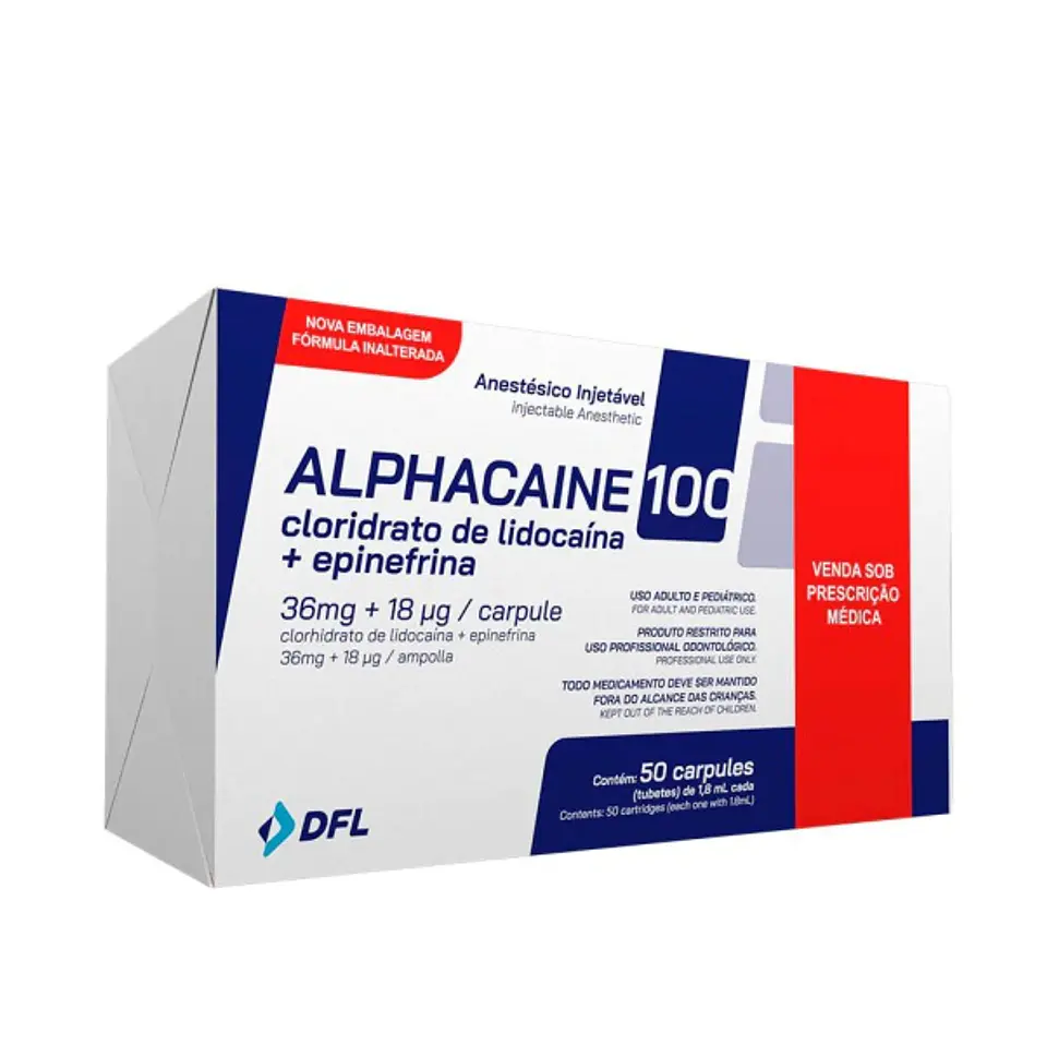 ANESTESIA 2% ALPHACAINE T VIDRIO DFL 1