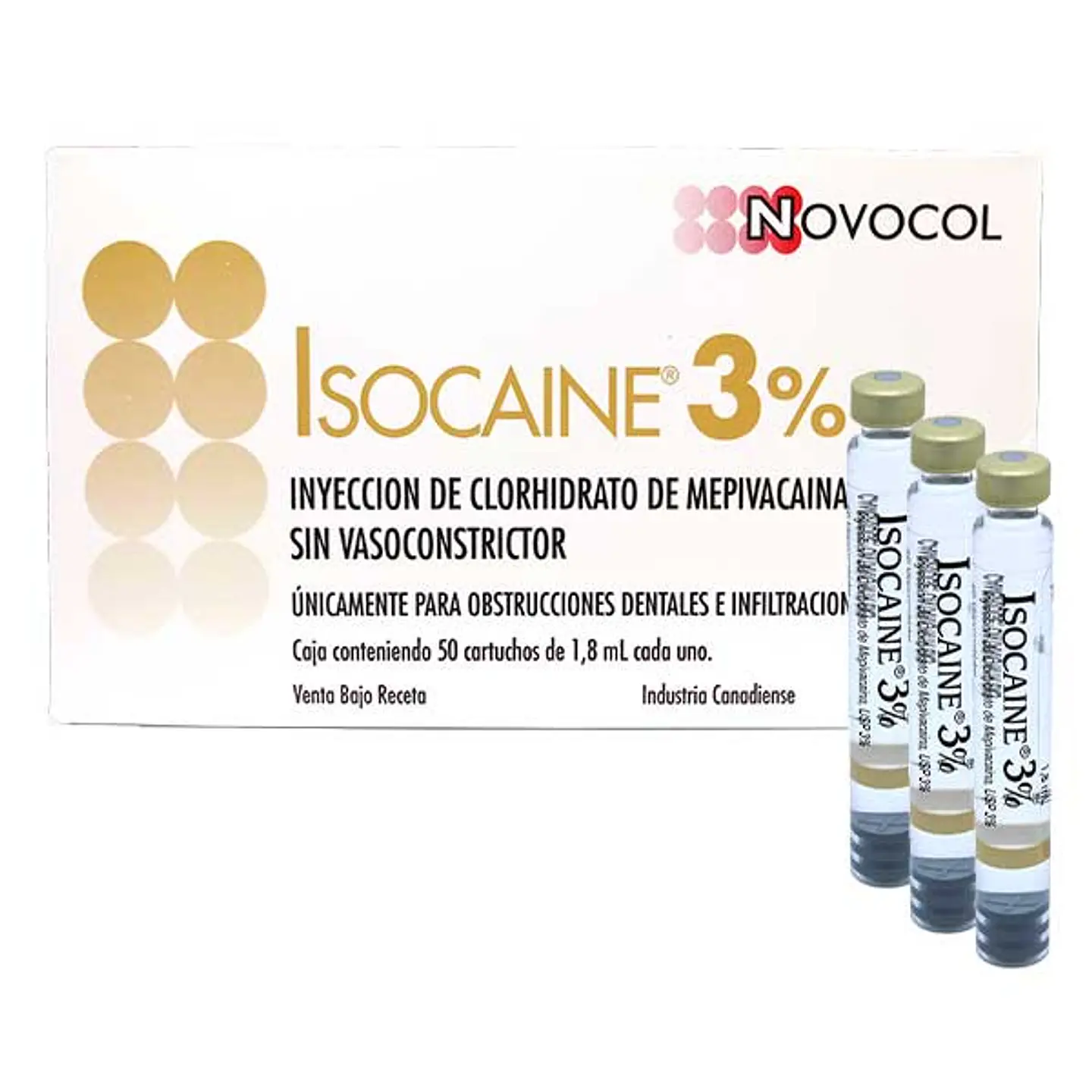 ANESTESIA 3% NOVOCOL ISOCAINE X50 T/VIDRIO 1