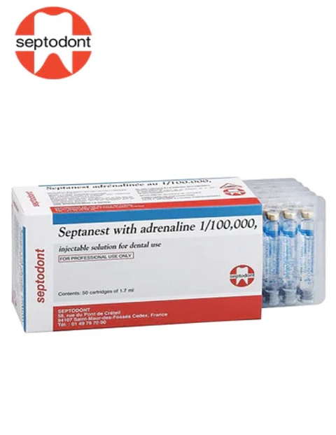 ANESTESIA 4% SEPTANEST SEPTODONT 1/100