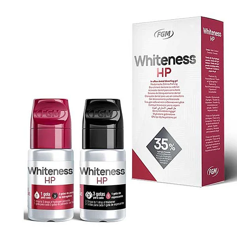 WHITENESS HP MAX 35 % FGM ROSADO KIT 6  PACIENTES