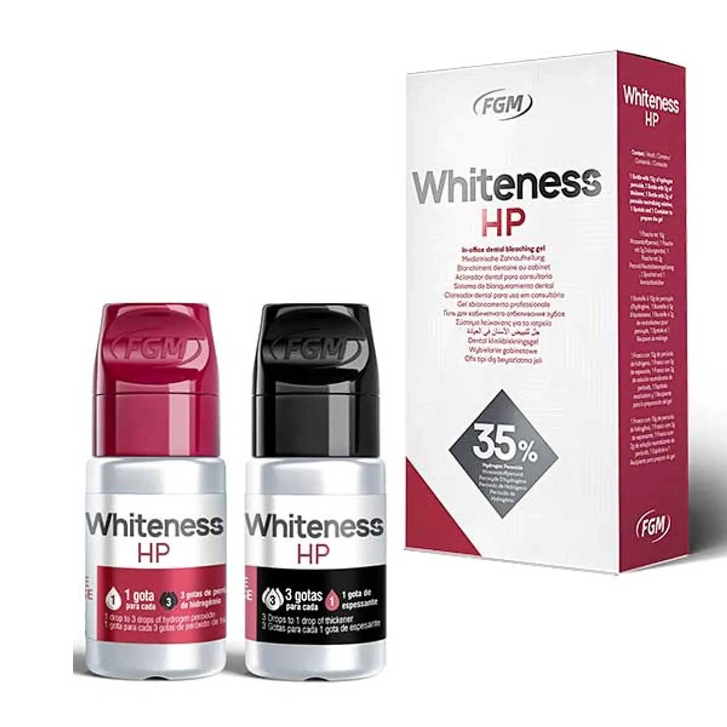 WHITENESS HP MAX 35 % FGM ROSADO KIT 6  PACIENTES 1
