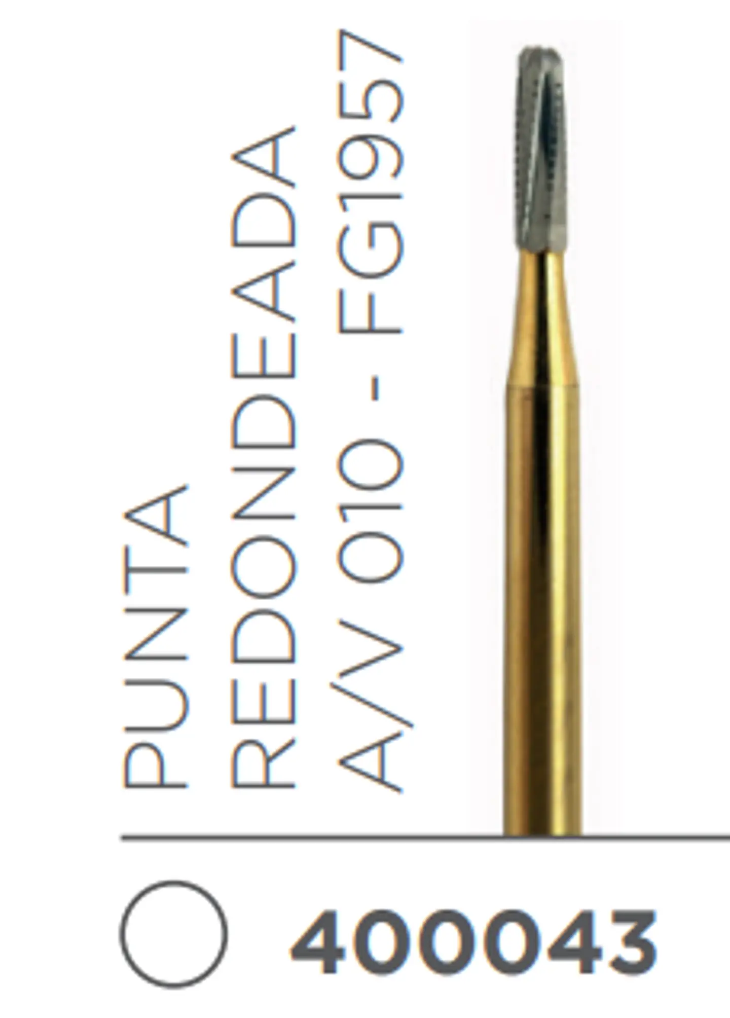 FRESA CARBIDE TRANSMETALICA ALTA VELOCIDAD DE TALLO MEDIO CILINDRICA A/V 010 1