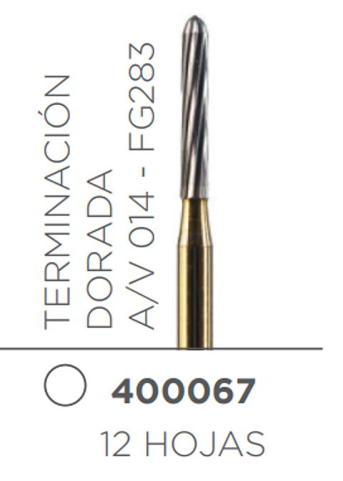 FRESA CARBIDE ALTA VELOCIDAD DE TALLO MEDIO TORPEDO A/V 014 - FG283