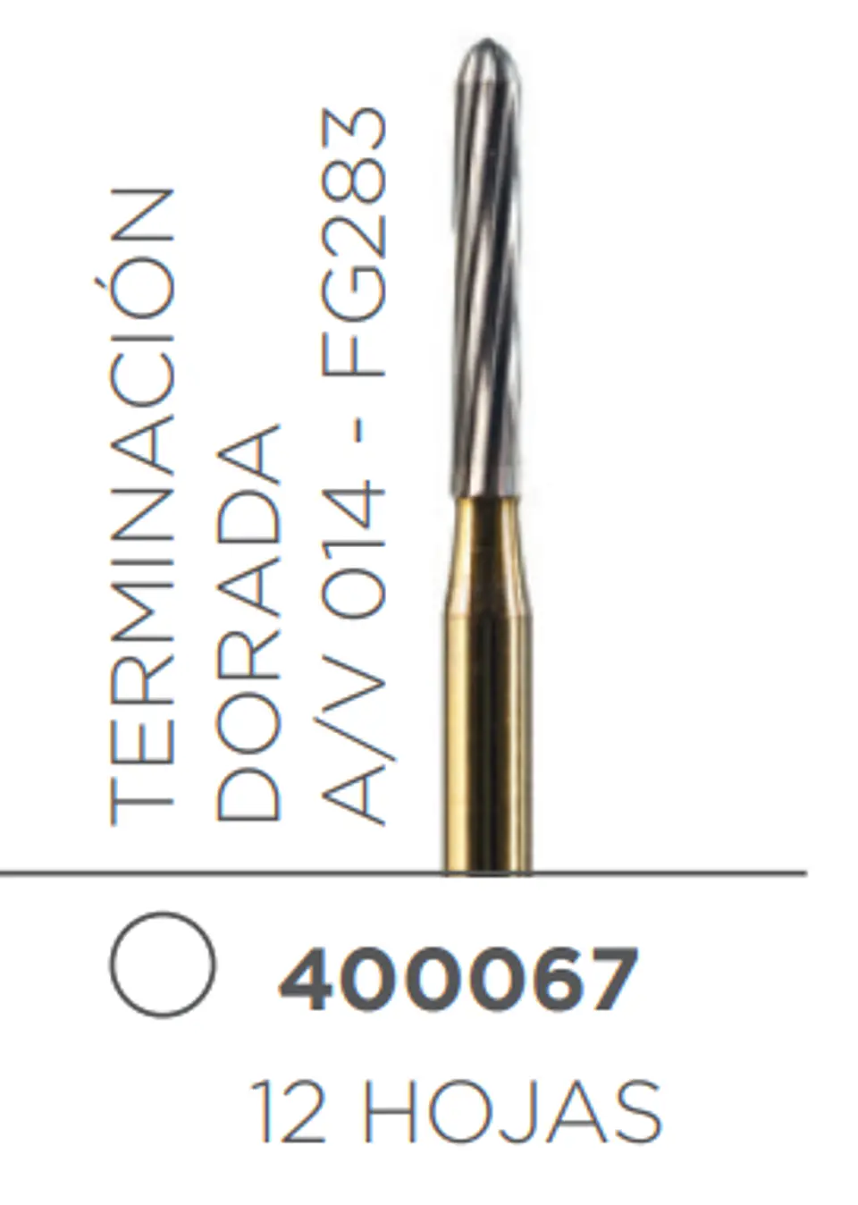 FRESA CARBIDE ALTA VELOCIDAD DE TALLO MEDIO TORPEDO A/V 014 - FG283 1