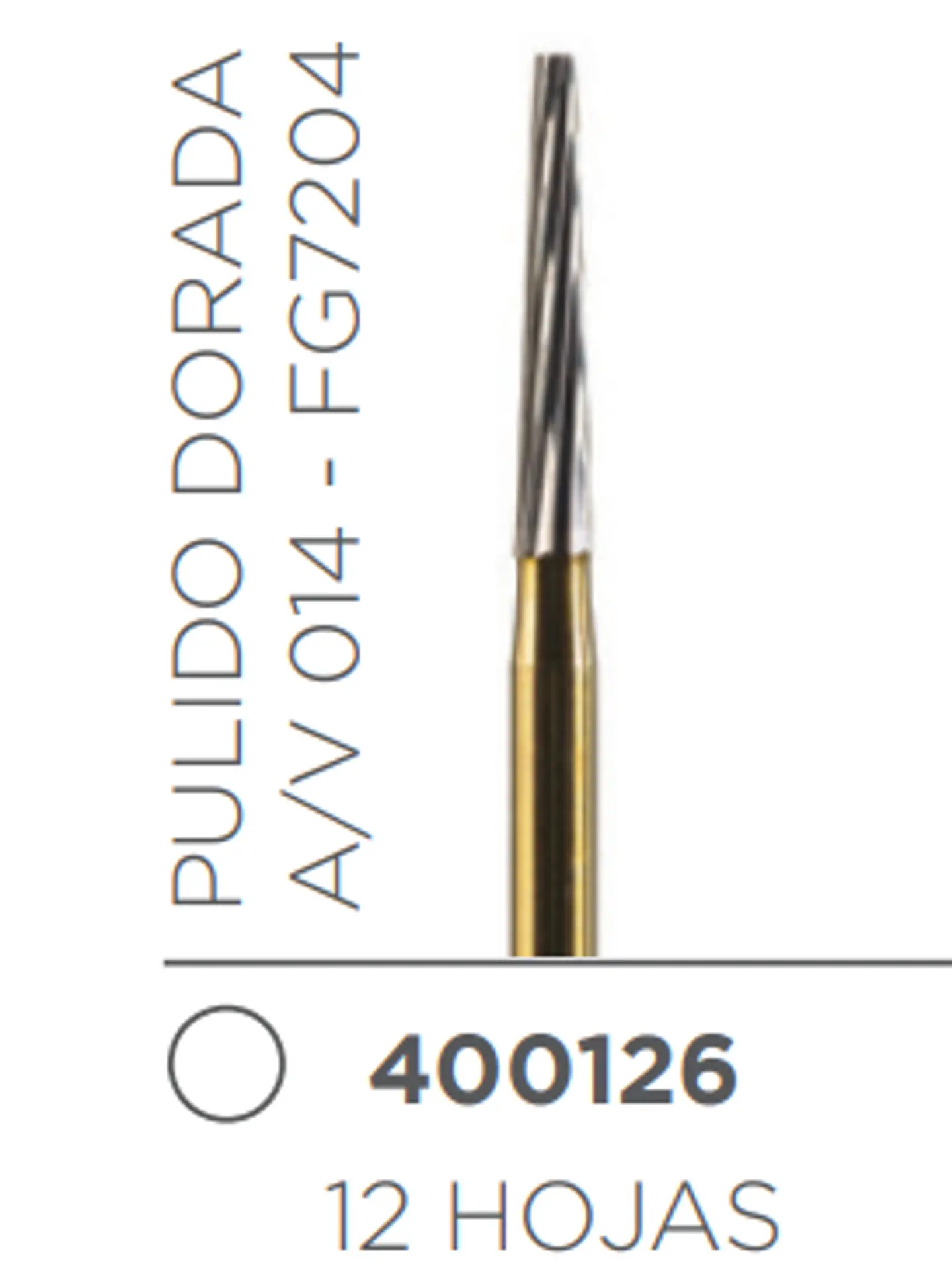 Fresa Carbide Pulido Alta Velocidad Tronco Conica A/V 014 - FG7204 1
