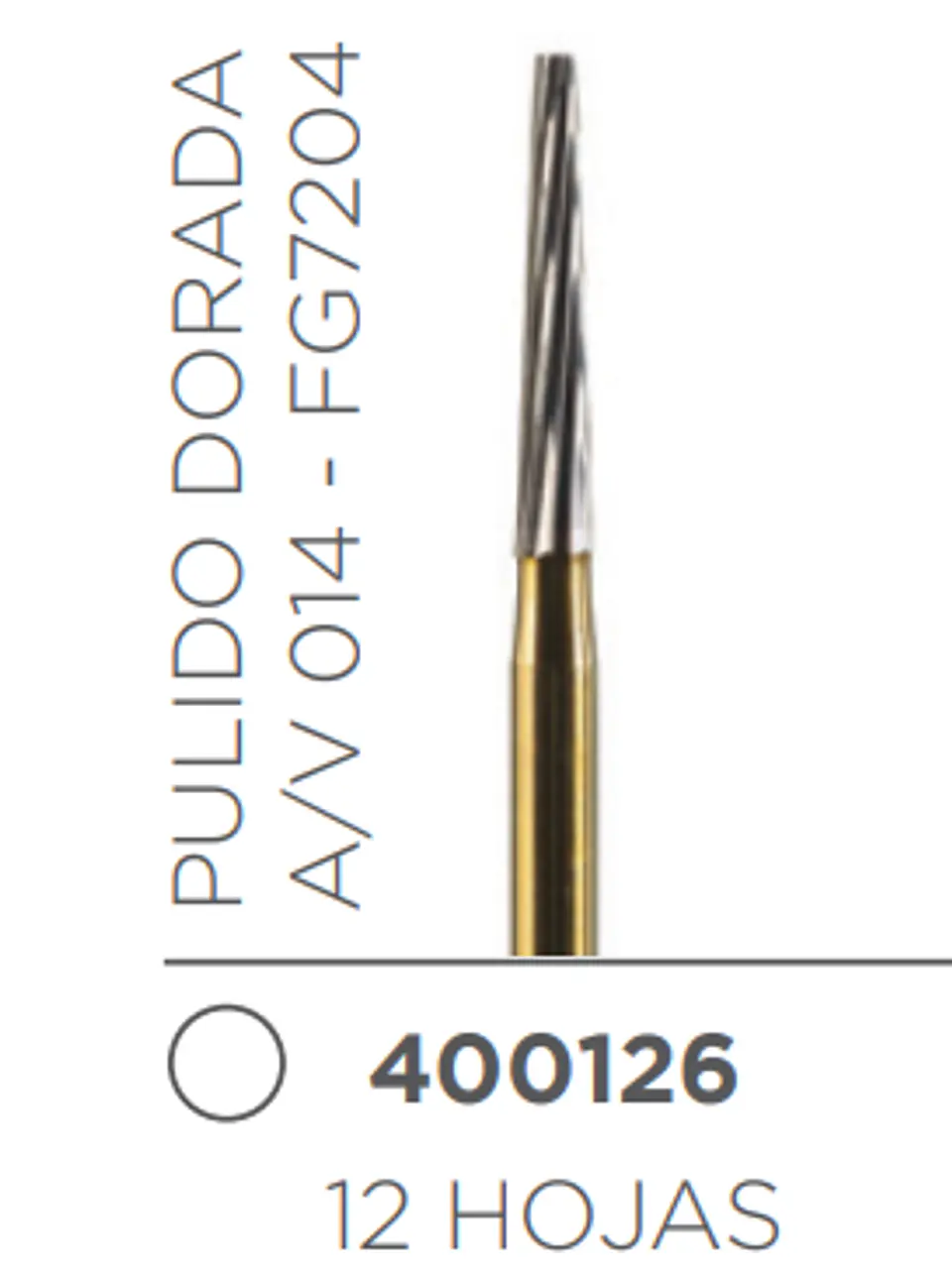 Fresa Carbide Pulido Alta Velocidad Tronco Conica A/V 014 - FG7204 1