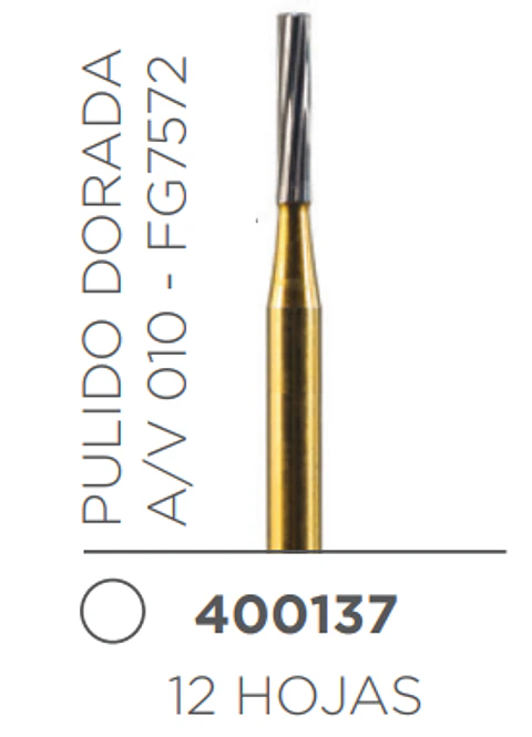 Fresa Carbide Pulido Alta Velocidad de Tallo Medio Cilíndrica A/V 010 - FG7572
