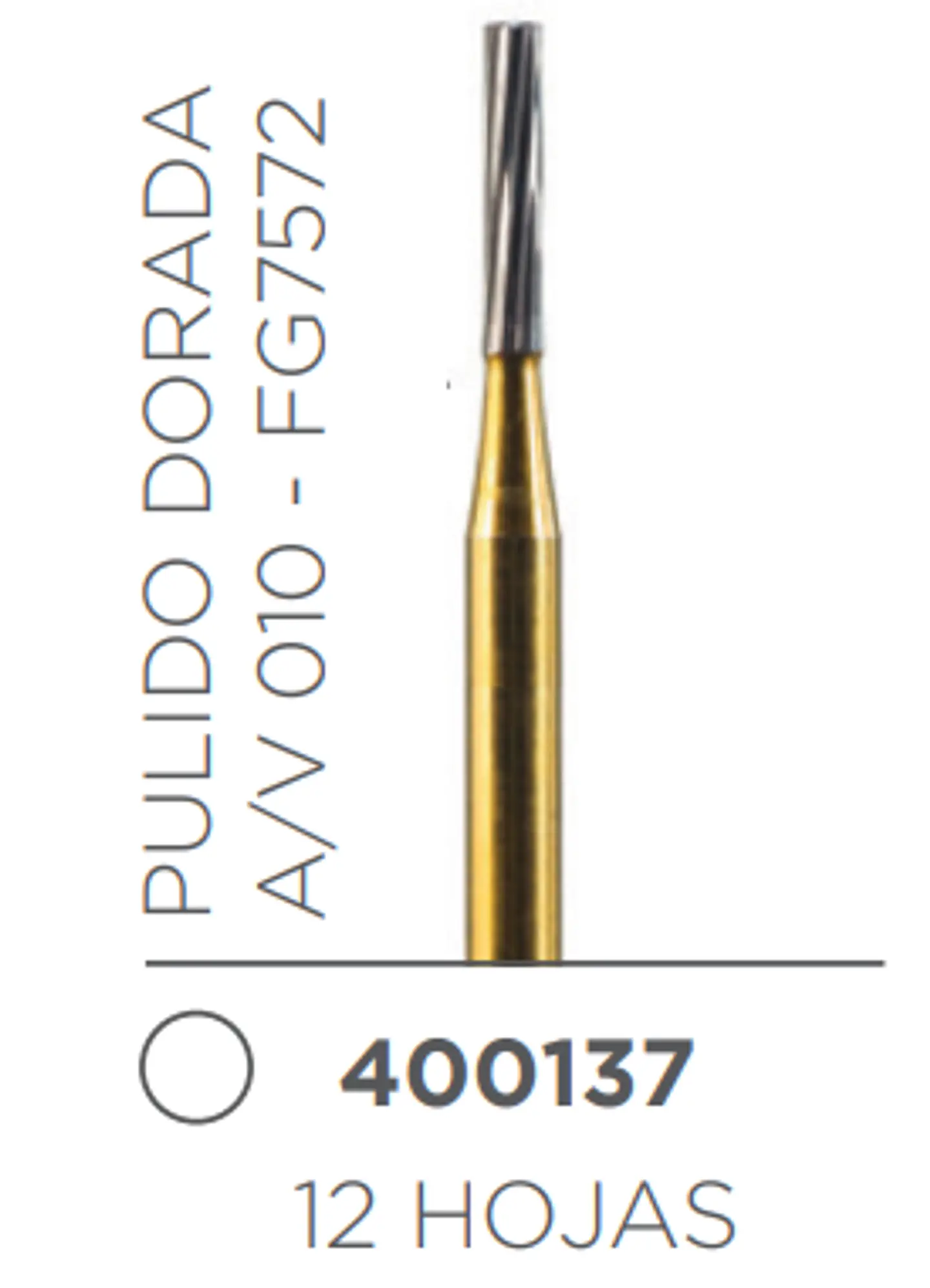 Fresa Carbide Pulido Alta Velocidad de Tallo Medio Cilíndrica A/V 010 - FG7572 1