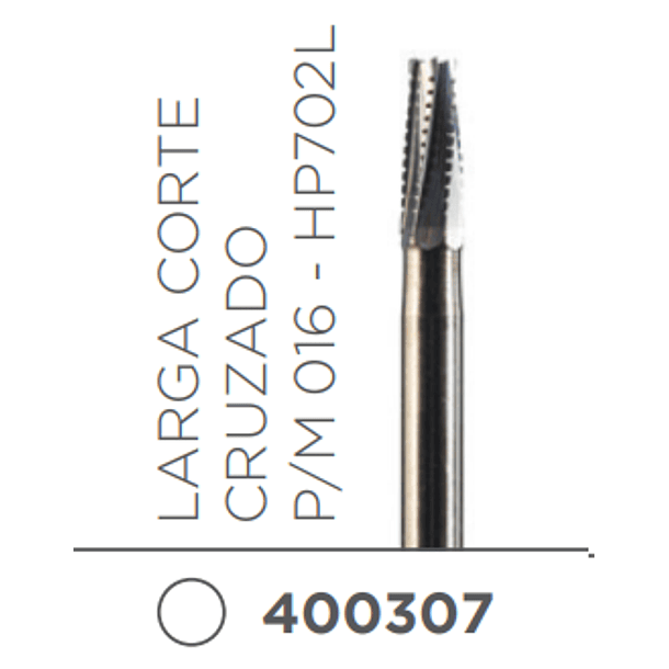 FRESA CARBIDE PIEZA DE MANO TRONC HP 702 L 016 