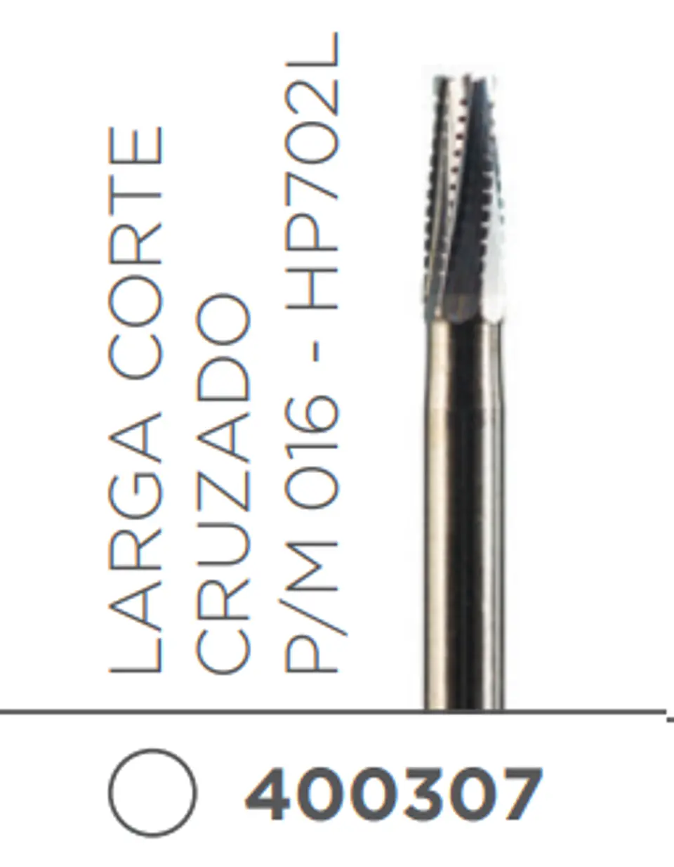 FRESA CARBIDE PIEZA DE MANO TRONC HP 702 L 016 1