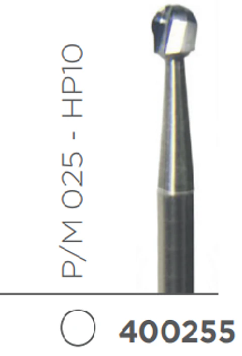 FRESA CARBIDE PIEZA DE MANO REDONDA P/M 025 HP 10