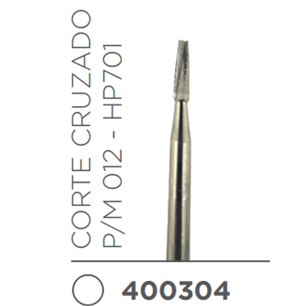 FRESA CARBIDE PIEZA DE MANO CONICA O TRONCO CONICA P/M 012 - HP701 