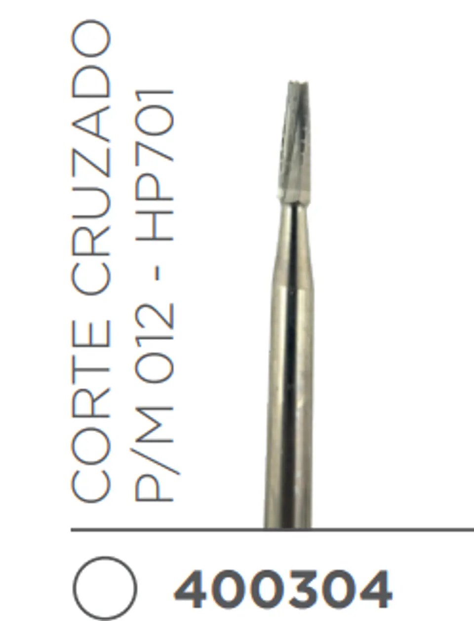 FRESA CARBIDE PIEZA DE MANO CONICA O TRONCO CONICA P/M 012 - HP701 1