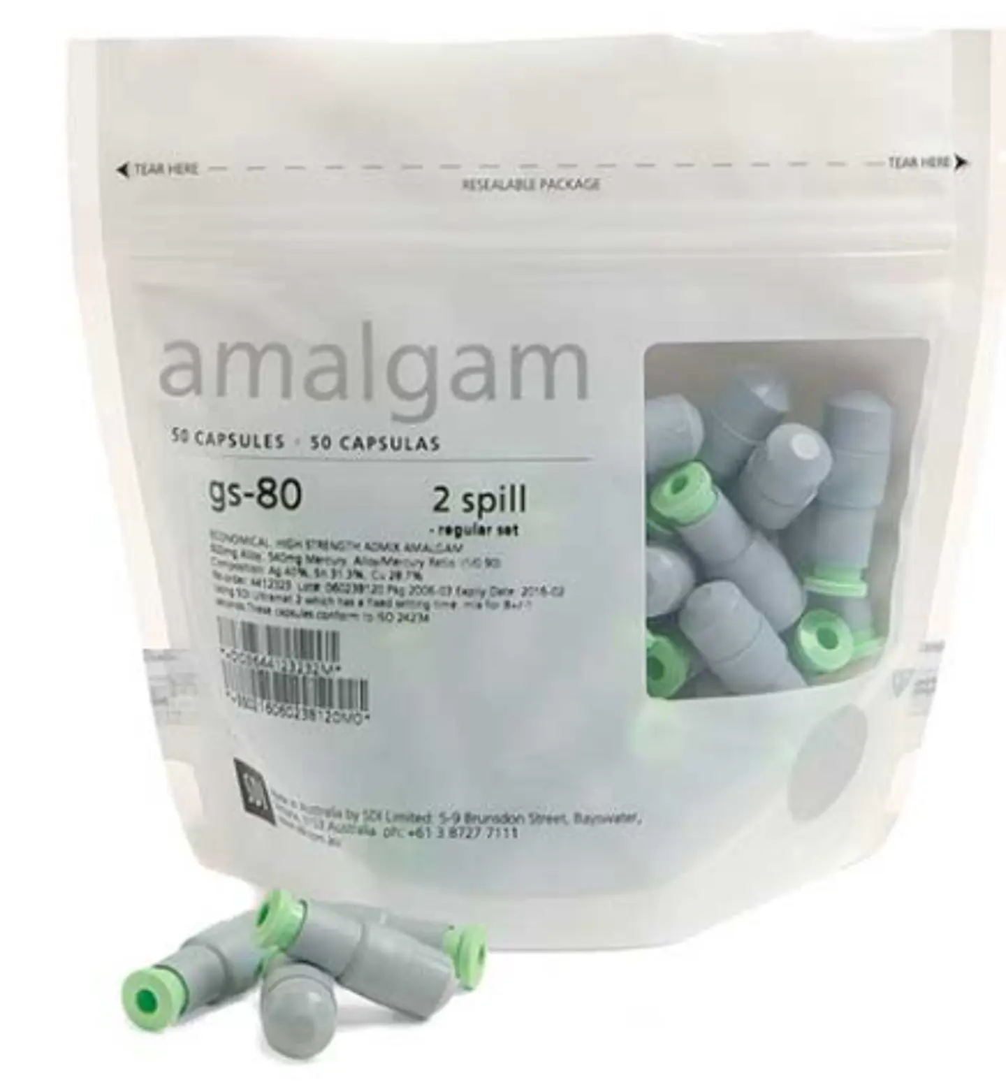 AMALGAMA CAPSULA 2 PORCIONES GS 80 SDI 1