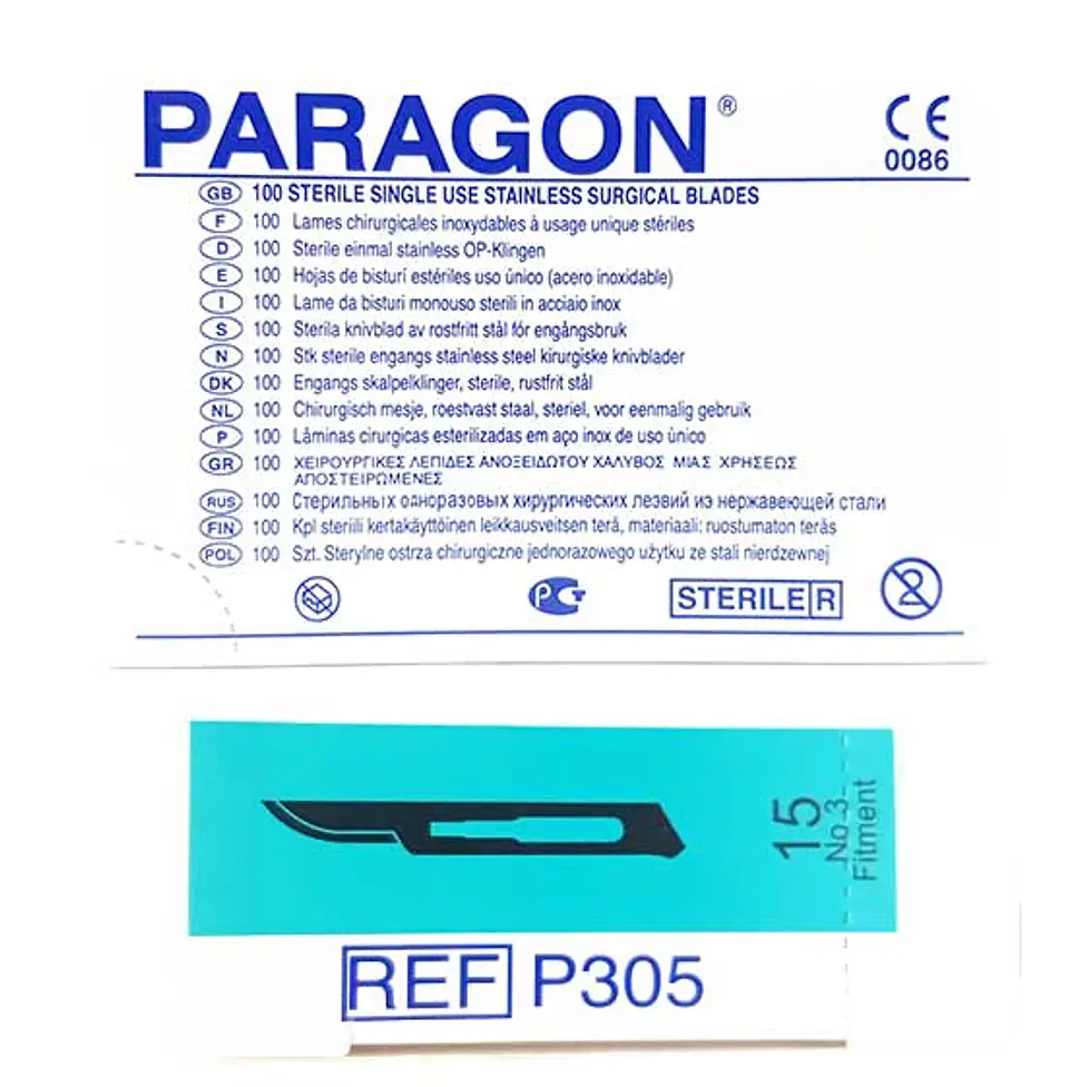 CAJA HOJA BISTURI N15 PARAGON 1