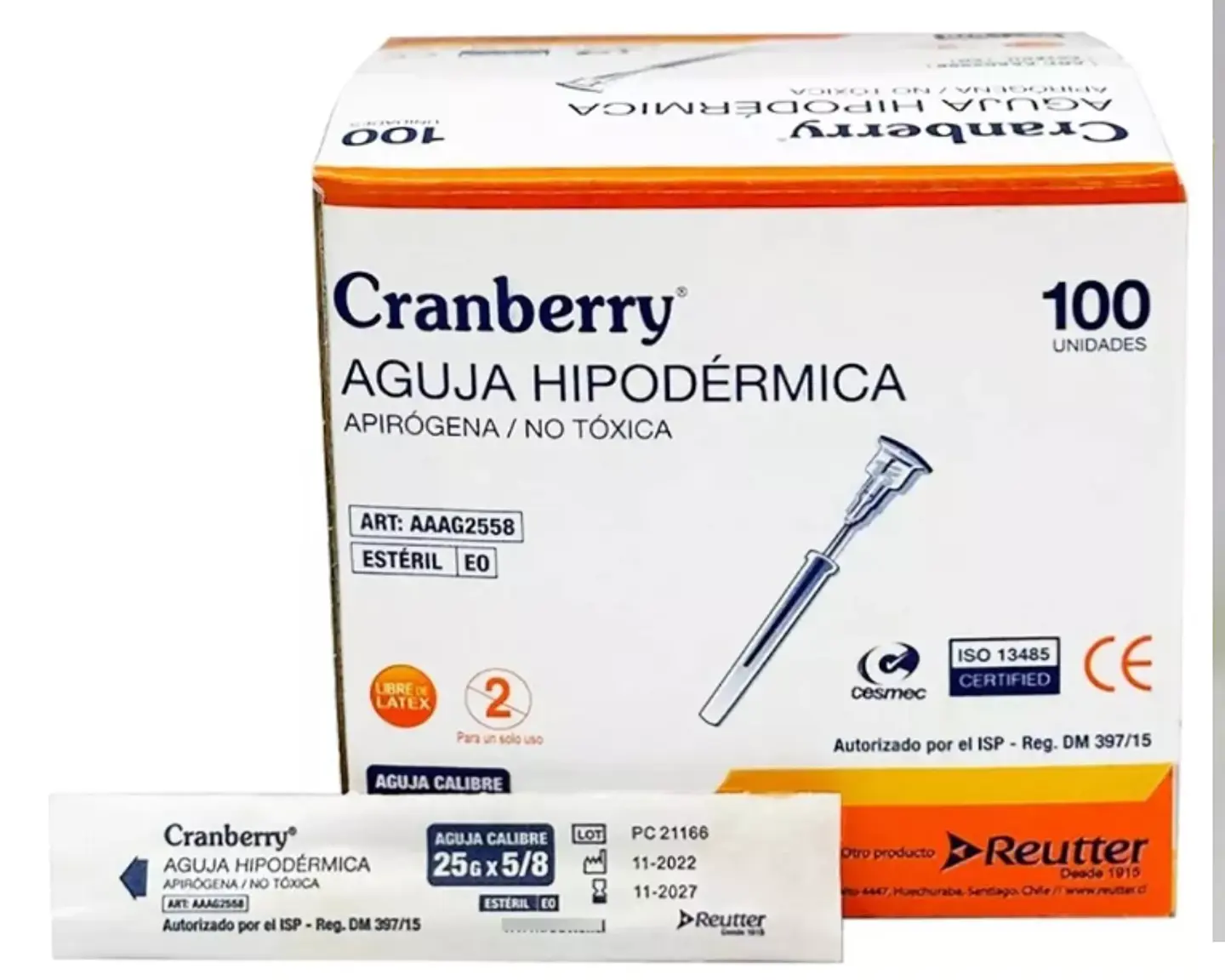 CAJA AGUJA HIPODERMICA 25G X 5/8 1