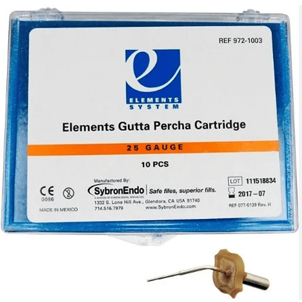 Obturador Inalambrico Elements Free Cartucho Mediano Body Kit 25GA 10 unid 