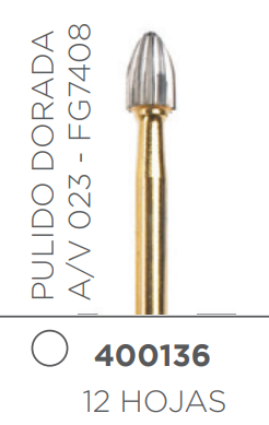 FRESA CARBIDE PULIDO TALLO MEDIO HUEVO A/V 023 | Vicedent