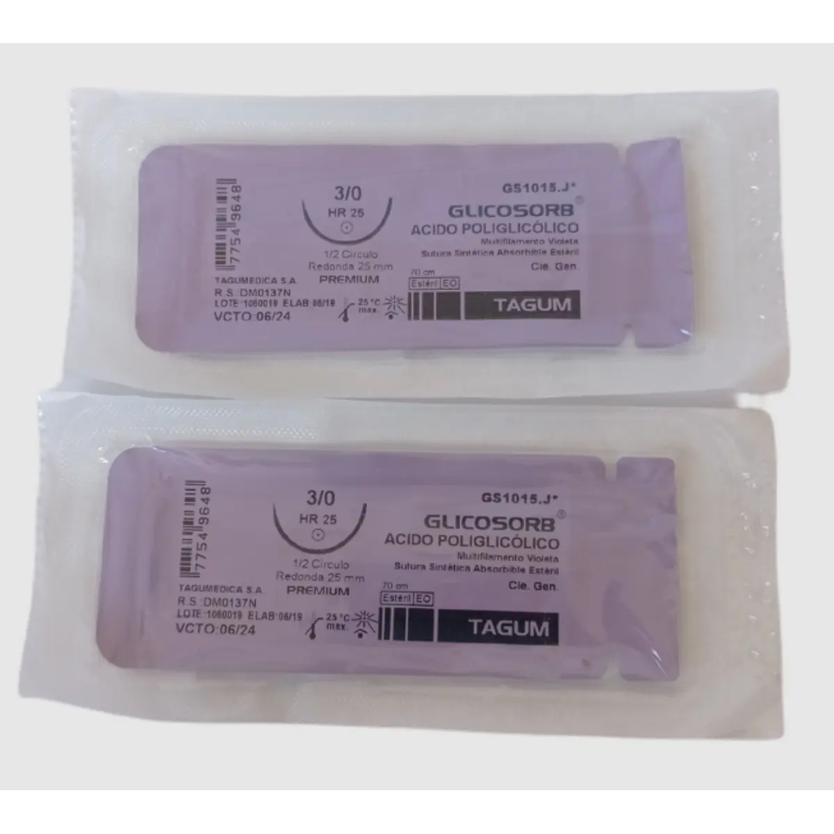 SUTURA ABSORBIBLE GLICOSORB X1 SOBRE | Vicedent