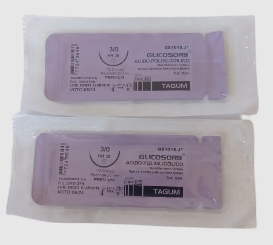SUTURA ABSORBIBLE GLICOSORB X1 SOBRE 2