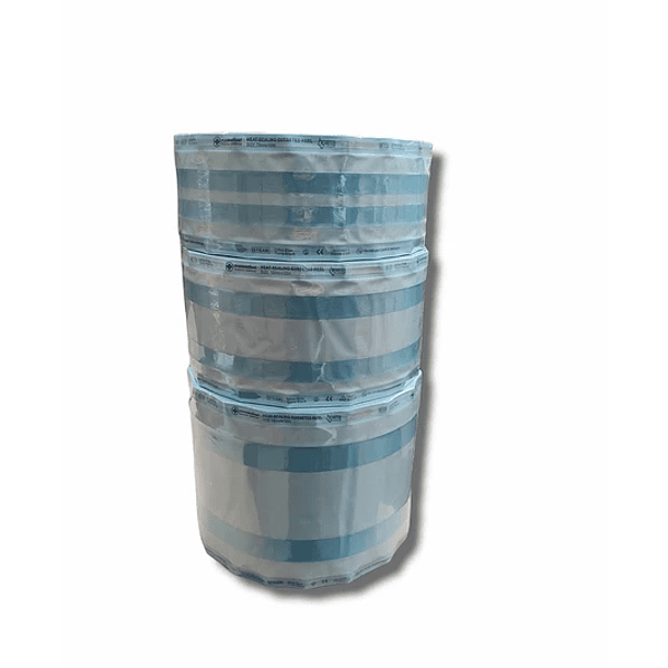 MANGA ESTERILIZAR 20 CM X 100 MT CON FUELLE 3M 