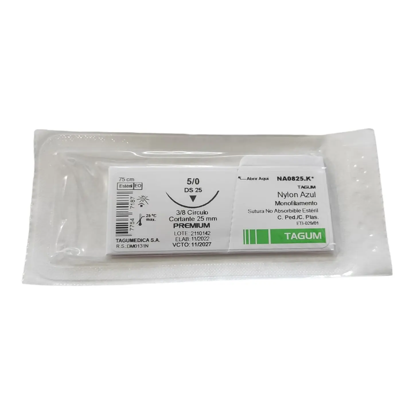 SUTURA NYLON X1 SOBRE 1