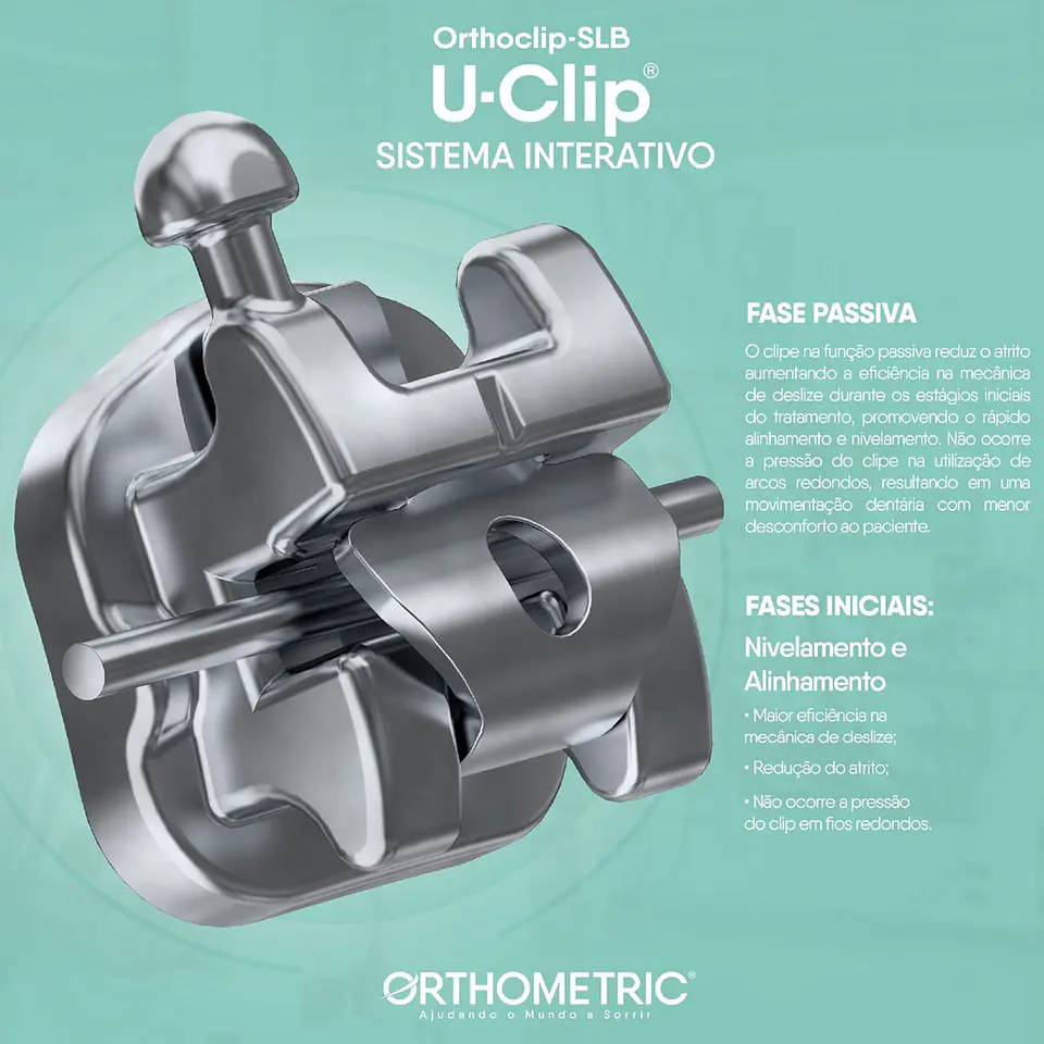 KIT 1 CASO BRACKETS AUTOLIGADO ROTH (B+A+T) SLB U-CLIP ORTHOMETRIC 5