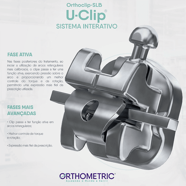KIT 1 CASO BRACKETS AUTOLIGADO ROTH (B+A+T) SLB U-CLIP ORTHOMETRIC 4