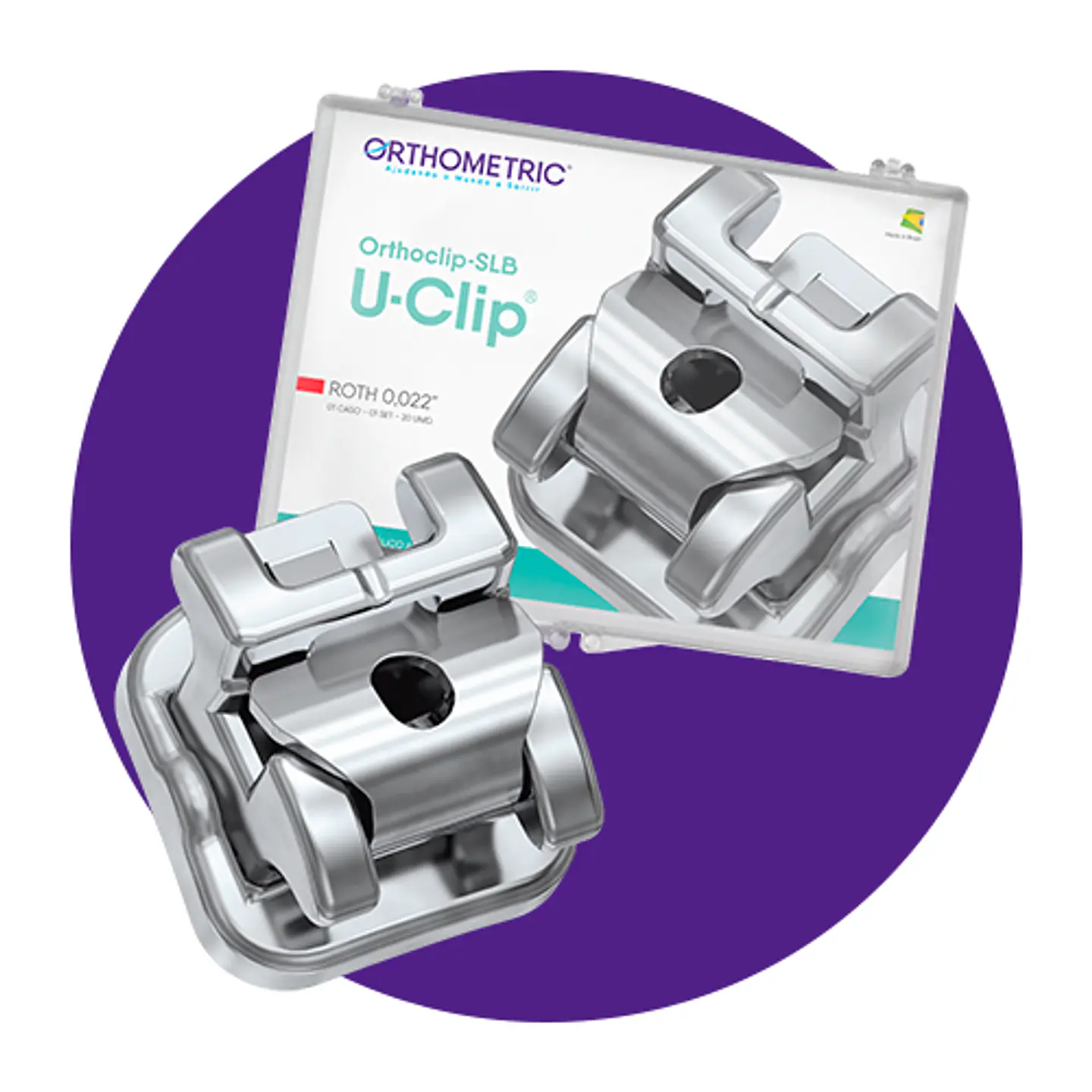 KIT 1 CASO BRACKETS AUTOLIGADO ROTH (B+A+T) SLB U-CLIP ORTHOMETRIC 3